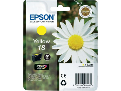 EPSON T1804 / T18 LY ORIGINAL YELLOW INK