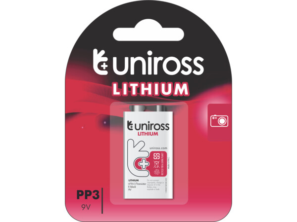 Uniross 6AM6/9V Lithium Battery