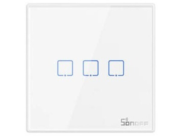 Sonoff T2EU3C-RF Smart Wall Touch Switch White (433MHz remote controller )