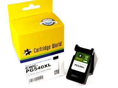 CANON PG540 XL CW REPLACEMENT BLACK INK 21ML with ink level chip