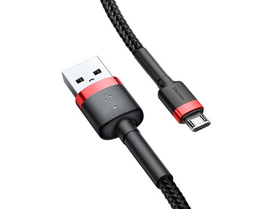 BASEUS CAFULE BRAIDED MICRO-USB CABLE 2.4A 1.0M RED