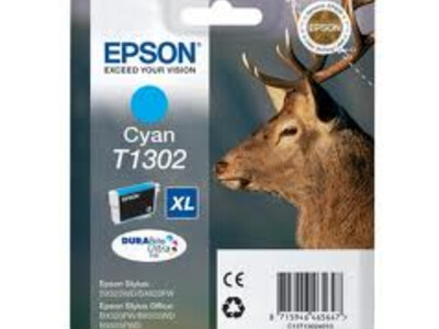 EPSON T1302 XL H/Y ORIGINAL CYAN INK