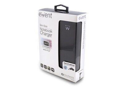 EWENT EW3986 NOTEBOOK CHARGER UPTO 17.3 INCLUDING 10 TIPS