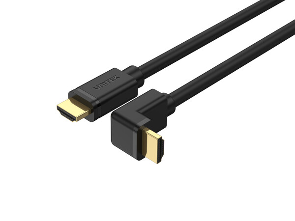 Unitek Y-C1001 HDMI Right Angle 4K/HDR Cable 90 Degrees 2m