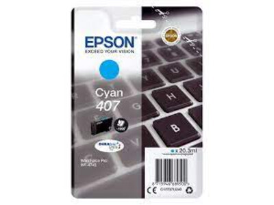 EPSON 407 ORIGINAL CYAN INK