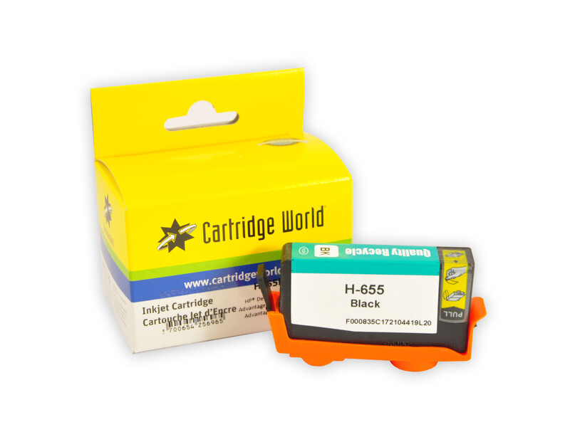 HP 655 CW REPLACEMENT BLACK INK - LOW COST INK - Cartridge ...