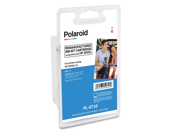 HP 304XL POLAROID COLOUR INK 15ML Print 2X More! with ink level chip