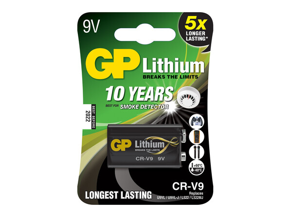 GP Lithium Battery PP3 CR-V9 9V 656.331UK