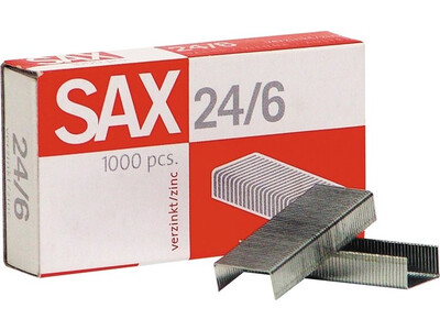 SAX STAPLES 24/6 ZINC PLATED P1000