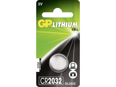 GP Lithium Button Cell CR2032 5-pack 656.264UK