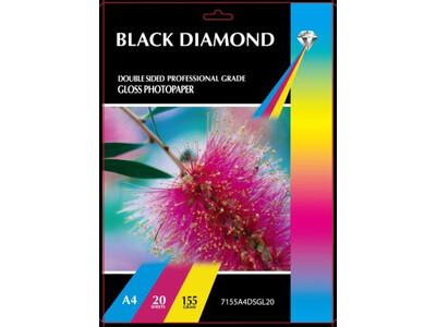 BLACK DIAMOND DOUBLE SIDED GLOSS PHOTO PAPER A4 155G 20sheets
