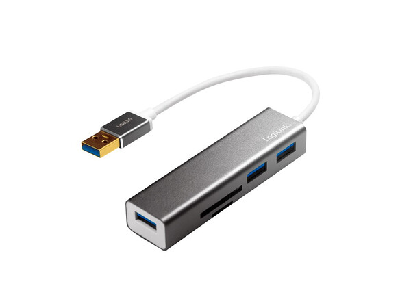 LOGILINK HUB USB 3.0 3-PORT WITH CARD READER