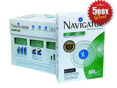 NAVIGATOR 80G A4 COPY PAPER 5 BOX DEAL