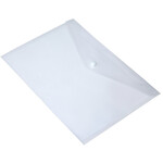 PVC A4 BAG WITH BUTTON CLEAR