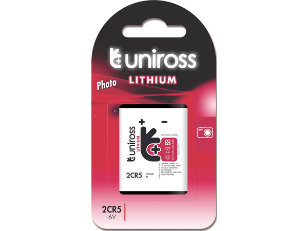 Uniross 2CR5 6V Lithium Battery