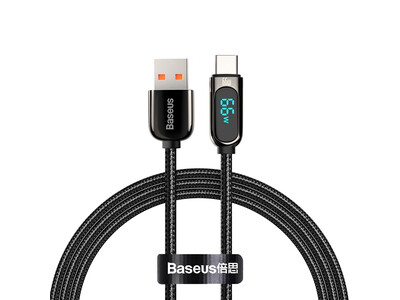 Baseus Cable USB-C to USB-A Display Braided 66W 1.0m Black