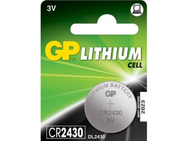 GP Lithium Button Cell CR2430 3V 656.278UK 5pk