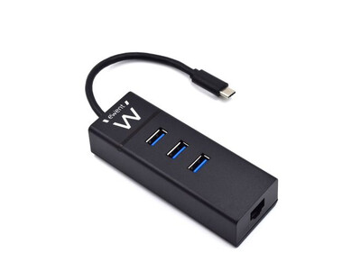 EW1140 USB3.0 TO 3-PORT HUB WITH GIGABIT ADAPTER NEW