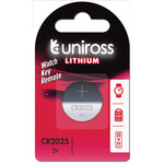 Uniross CR2025 Button Cell Lithium Battery (1pc)
