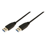 LOGILINK 1M USB 3.0 A-A M/M CABLE BLACK