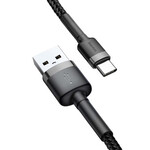 BASEUS CAFULE BRAIDED TYPE-C CABLE 3A 1.0M GREY
