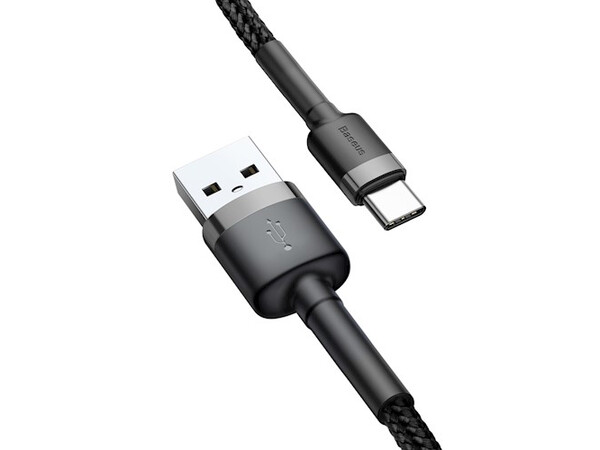 Baseus Cafule Braided Type-C Cable 2.0A 2.0m Grey