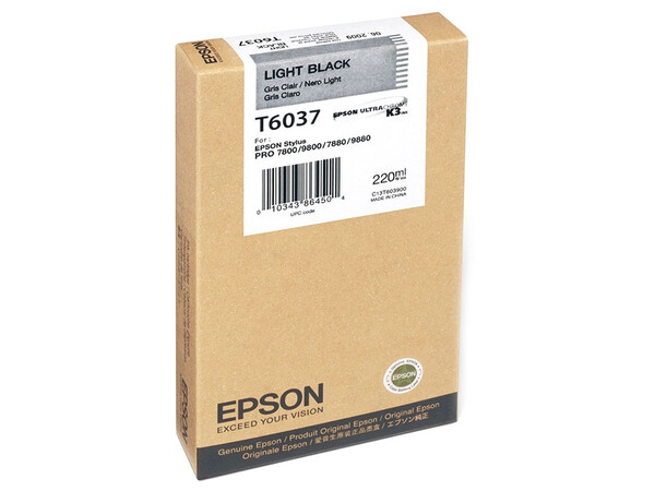 EPSON T6037 ORIGINAL LIGHT BLACK INK