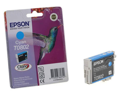 EPSON T0802 ORIGINAL CYAN INK