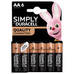 Duracell Simply Alkaline AA 6pcs 656.952UK