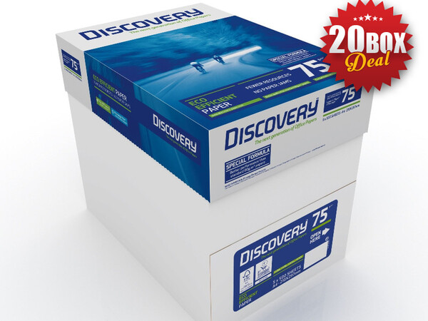 DISCOVERY 75G A4 COPY PAPER 20 BOX DEAL