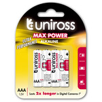 Uniross AAA Max Power Alkaline Batteries 4 Pcs