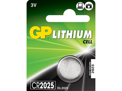 GP Lithium Button Cell CR2025 3V 150mAh 656.262UK