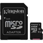 KINGSTON CANVAS SELECT SD CARD + ADAPTER 64GB
