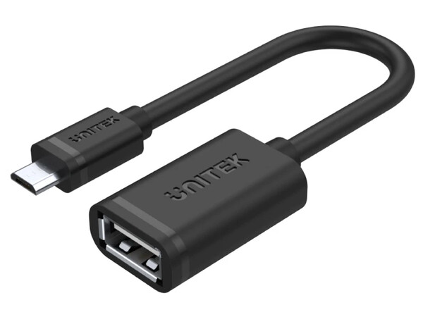 Unitek Y-C438GBK Micro-USB Male to USB-A Female OTG 20cm