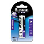 Uniross LIR18650BT 2500mAh Lithium Button Top Rechargeable Battery