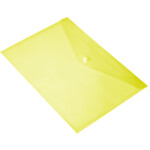 PVC A4 BAG WITH BUTTON YELLOW