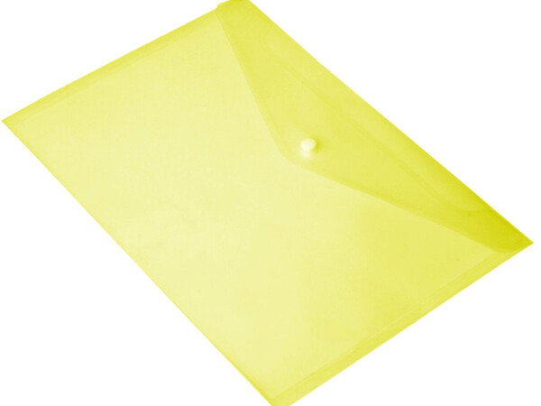 PVC A4 BAG WITH BUTTON YELLOW