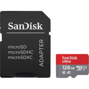 SANDISK Ultra microSDXC 128GB + SD Adapter  140MB/s A1 Class