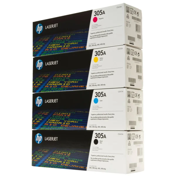 HP CE410A ORIGINAL TONER SET OF 4 305A
