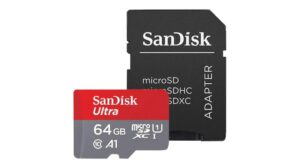SANDISK Ultra microSDXC 64GB + SD Adapter  140MB/s A1 Class